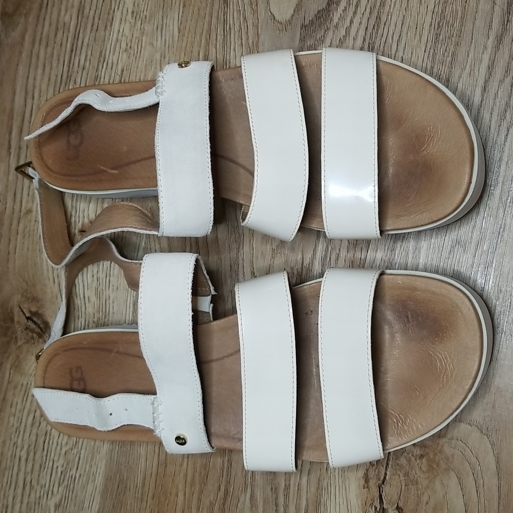 Ugg Treadlite Womens Braylynn White Flatform Wedge Heel Sandals - Picture 10 of 14